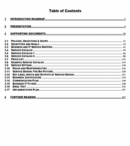 IT Service Catalog Process Management Templates and Examples Workbook